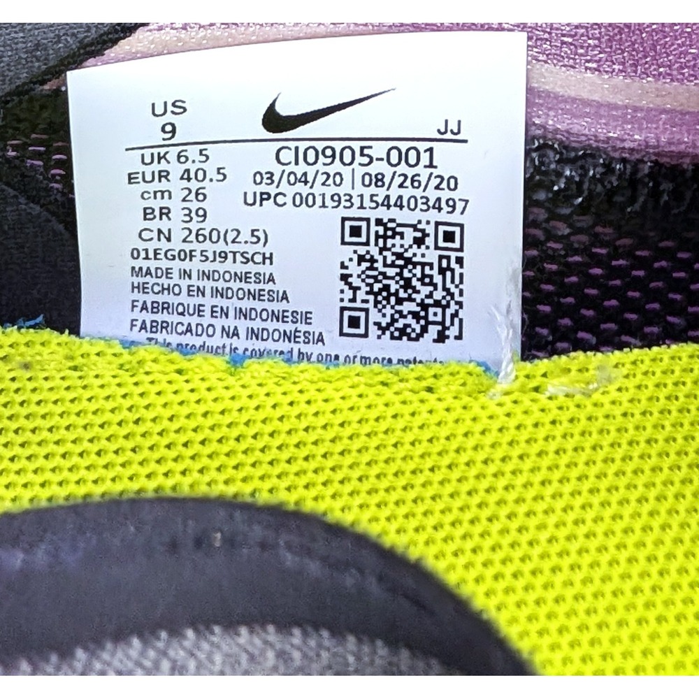 Nike Vista Lite Womens Sz 9 Black Lime Volt White Running Sneakers CI0905-001 - Picture 14 of 14